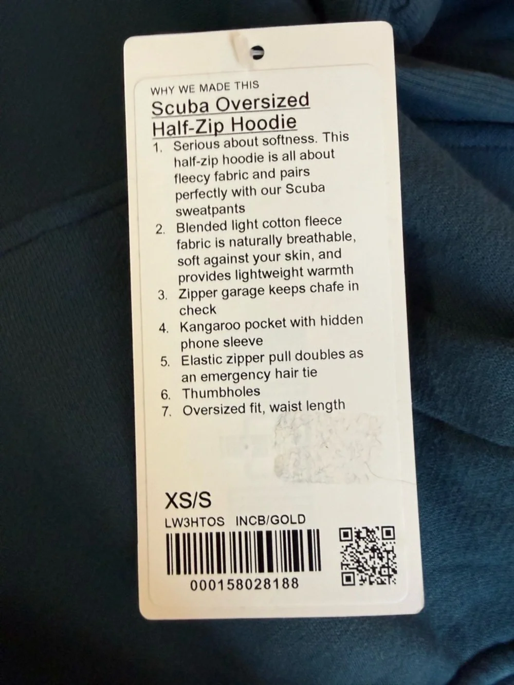 Lululemon Scuba Oversized Half Zip Hoodie NWT XS/S Indochine Gold